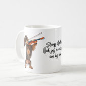 Koorden in bijlage Wirehaire Dachshund en Violin Koffiemok (Voorkant links)