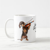 Koorden in bijlage Wirehaire Dachshund en Violin Koffiemok (Links)