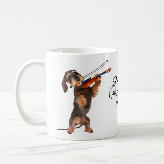 Koorden in bijlage Wirehaire Dachshund en Violin Koffiemok (Links)