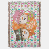 Koorden van de feestdag van Lights en Snowmen Deken (Voorkant Verticaal)