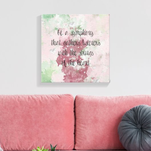 Koorden van de Hart Waterverf Canvas Afdruk (Insitu (Woonkamer))