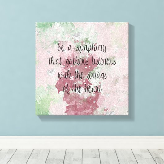 Koorden van de Hart Waterverf Canvas Afdruk (Insitu (Houten vloer))