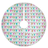 Koorden van gekleurde lichterij kerstboom rok (Voorkant)