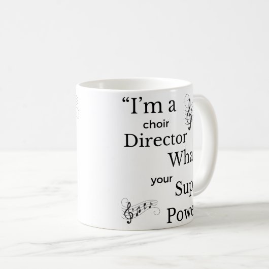 "Koordirigent Superpower" Koffiemok (Voorkant rechts)