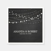 Koordlampjes op de bijtende trouwerij servet (Voorkant)