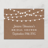 Koordlampjes op Vrijgezellenfeest Rustic Kraft Briefkaart (Voorkant)