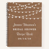 Koordlampjes op Vrijgezellenfeest Rustic Kraft Notitieboek (Voorkant)