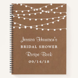 Koordlampjes op Vrijgezellenfeest Rustic Kraft Notitieboek