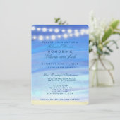 Koordlichten op het water Rehearsal Dinner Kaart (Staand voorkant)