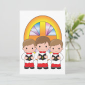 Koorjongens die zingen in de kerk Christelijke ere Kaart (Staand voorkant)