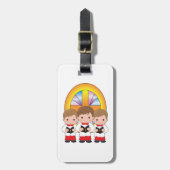 Koorjongens zingen in de kerk Christelijke eredien Bagagelabel (Voorkant verticaal)