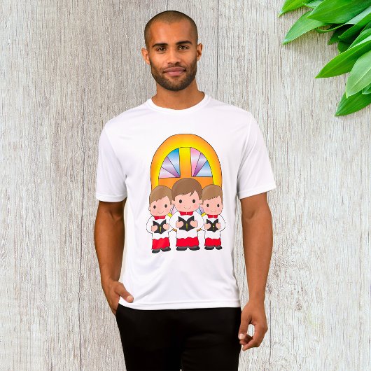 Koorjongens zingen in de kerk Christelijke eredien T-shirt