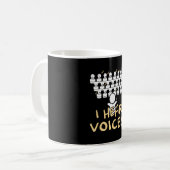 Koorleraar Ik Hoor Stemmen Grappig Chorister Koffiemok (Voorkant links)