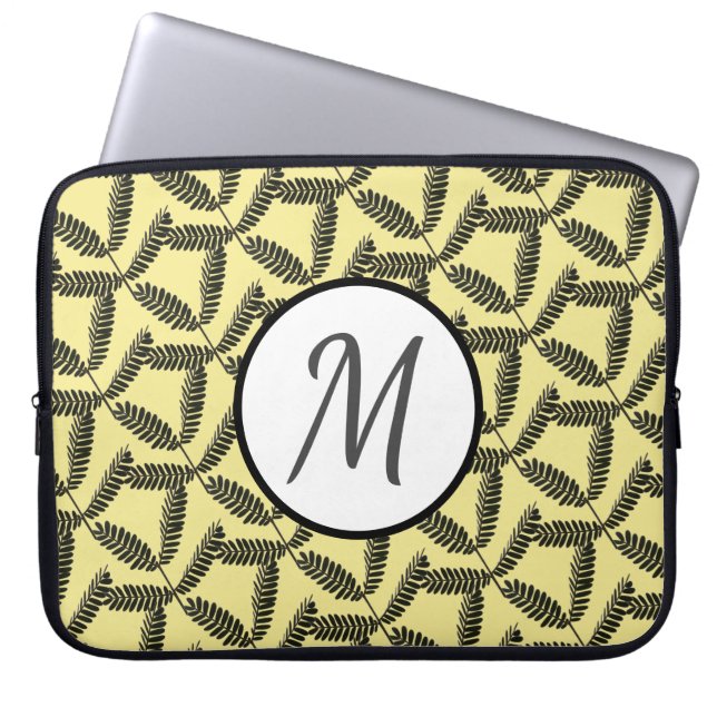Koorts Tree Leaf Monogram Computer Laptop Hoes (Voorkant)