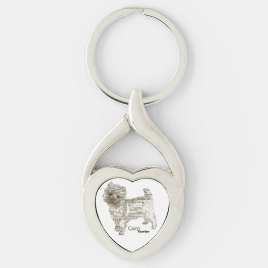 Koorts voor het hart van airn Terrier KeyChain - T (Voorkant)