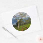 Koortsboom (Acacia Xanthophloea) met vuil spoor Ronde Sticker (Envelop)