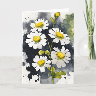 Koortsstuifmeel - Waterverf bloemen Kaart