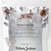 Koos Bos Huwelijk in het Bos Drieluik Uitnodiging (Binnenzijde eerst)