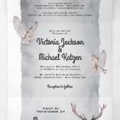 Koos Bos Huwelijk in het Bos Drieluik Uitnodiging (Binnenkant midden)