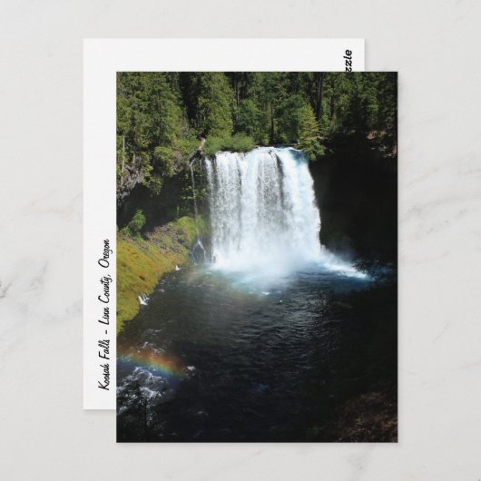 Koosah Herfsten Oregon Waterfall Briefkaart (Voorkant / Achterkant)