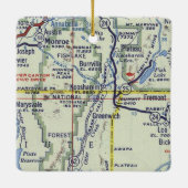 Kooshare en Monroe Utah  Map Keramisch Ornament (Achterkant)