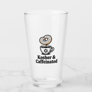 Koosjer en cafeïnehoudende Joodse Koffie Chanoeka Glas