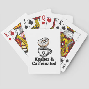 Koosjer en cafeïnehoudende Joodse Koffie Chanoeka Pokerkaarten