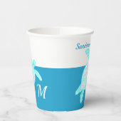 Koosterse Zee Blauw Blauwgroen Wit Acryl Papieren Bekers (Links)