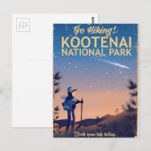Kootenai Nationaal Park Hiking-reisposter Briefkaart (Voorkant / Achterkant)