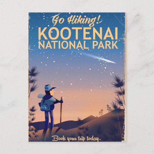 Kootenai Nationaal Park Hiking-reisposter Briefkaart (Voorkant)