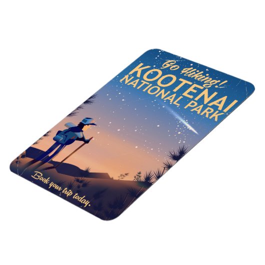 Kootenai Nationaal Park Hiking-reisposter Magneet (Linkerzijde)