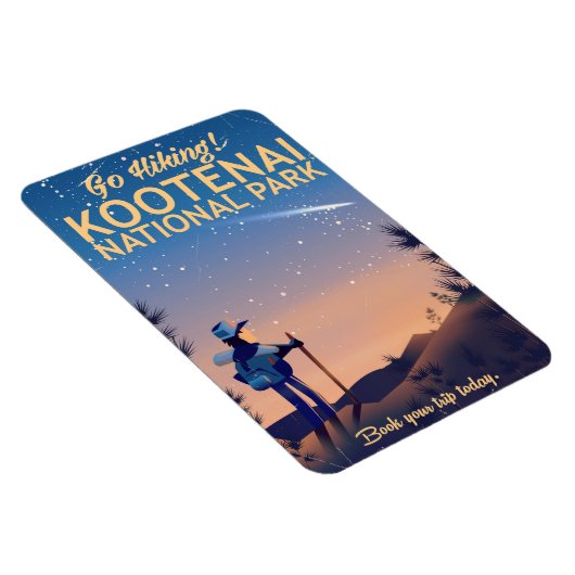 Kootenai Nationaal Park Hiking-reisposter Magneet (Rechterzijde)