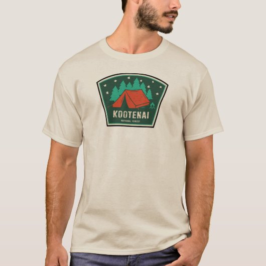 Kootenai National Forest Camping T-shirt (Voorkant)