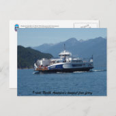 Kootenay Lake Ferry, British Columbia Briefkaart (Voorkant / Achterkant)