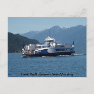 Kootenay Lake Ferry, British Columbia Briefkaart
