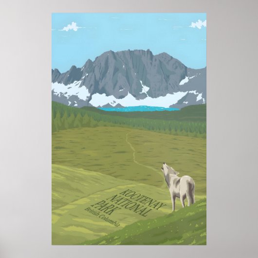 Kootenay Nationaal Park Reisposter Poster (Voorkant)