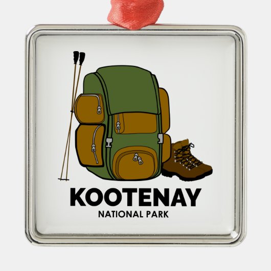 Kootenay National Park Backpack Metalen Ornament (Voorkant)