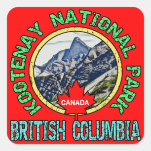 Kootenay National Park, Brits-Columbia Vierkante Sticker