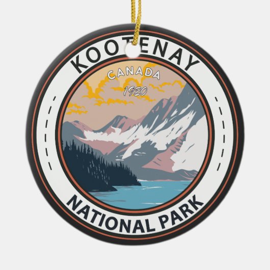 Kootenay National Park Canada Travel Art Badge Keramisch Ornament (Voorkant)