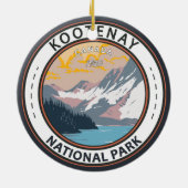 Kootenay National Park Canada Travel Art Badge Keramisch Ornament (Achterkant)