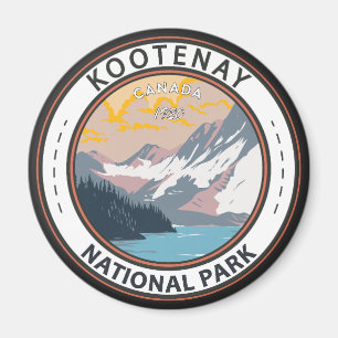 Kootenay National Park Canada Travel Art Badge Magneet