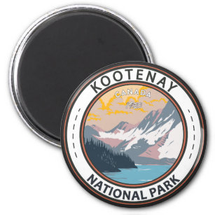 Kootenay National Park Canada Travel Art Badge Magneet