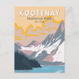 Kootenay National Park Canada Travel Art  Briefkaart