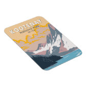 Kootenay National Park Canada Travel Art  Magneet (Rechterzijde)