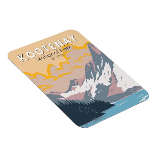 Kootenay National Park Canada Travel Art  Magneet (Rechterzijde)