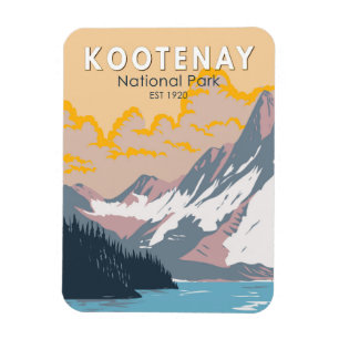 Kootenay National Park Canada Travel Art  Magneet