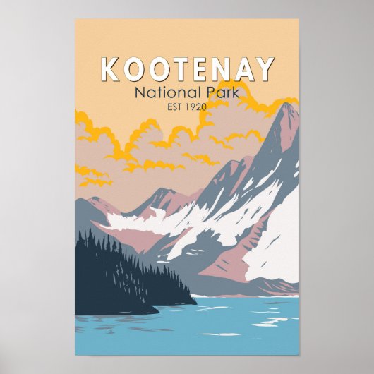 Kootenay National Park Canada Travel Art  Poster (Voorkant)