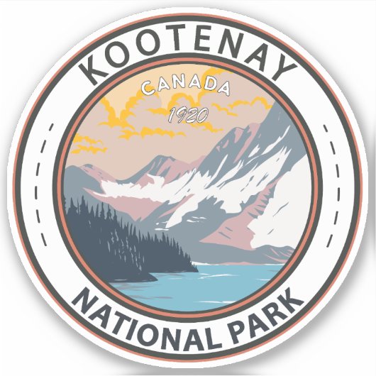 Kootenay National Park Canada Travel Art  Sticker (Voorkant)