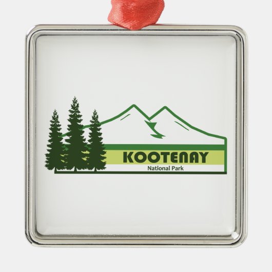 Kootenay National Park Green Stripes Metalen Ornament (Voorkant)