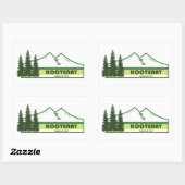 Kootenay National Park Green Stripes Rechthoekige Sticker (Vel)